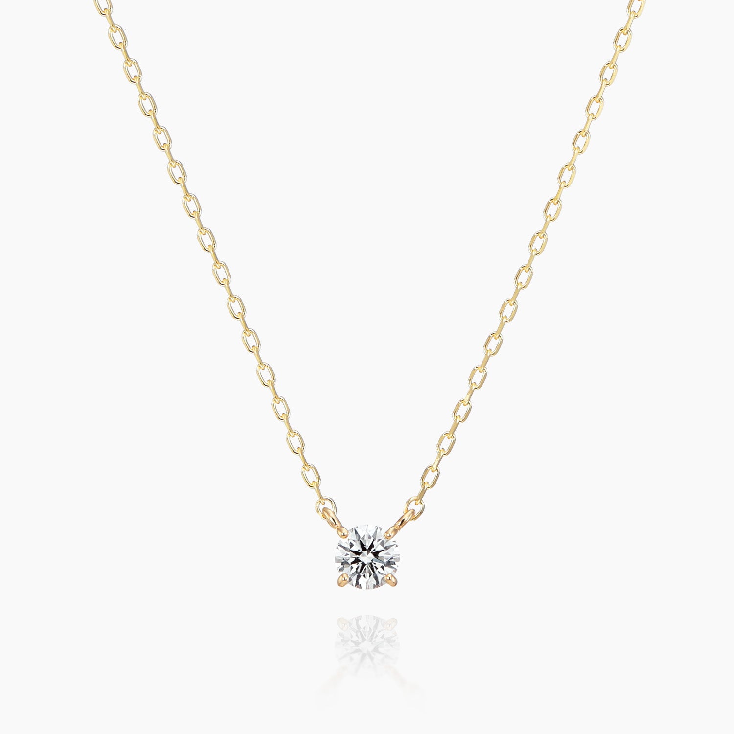 K10ネックレス ネイト0.06ct 一粒ダイヤ｜MONATELIER（モナトリエ