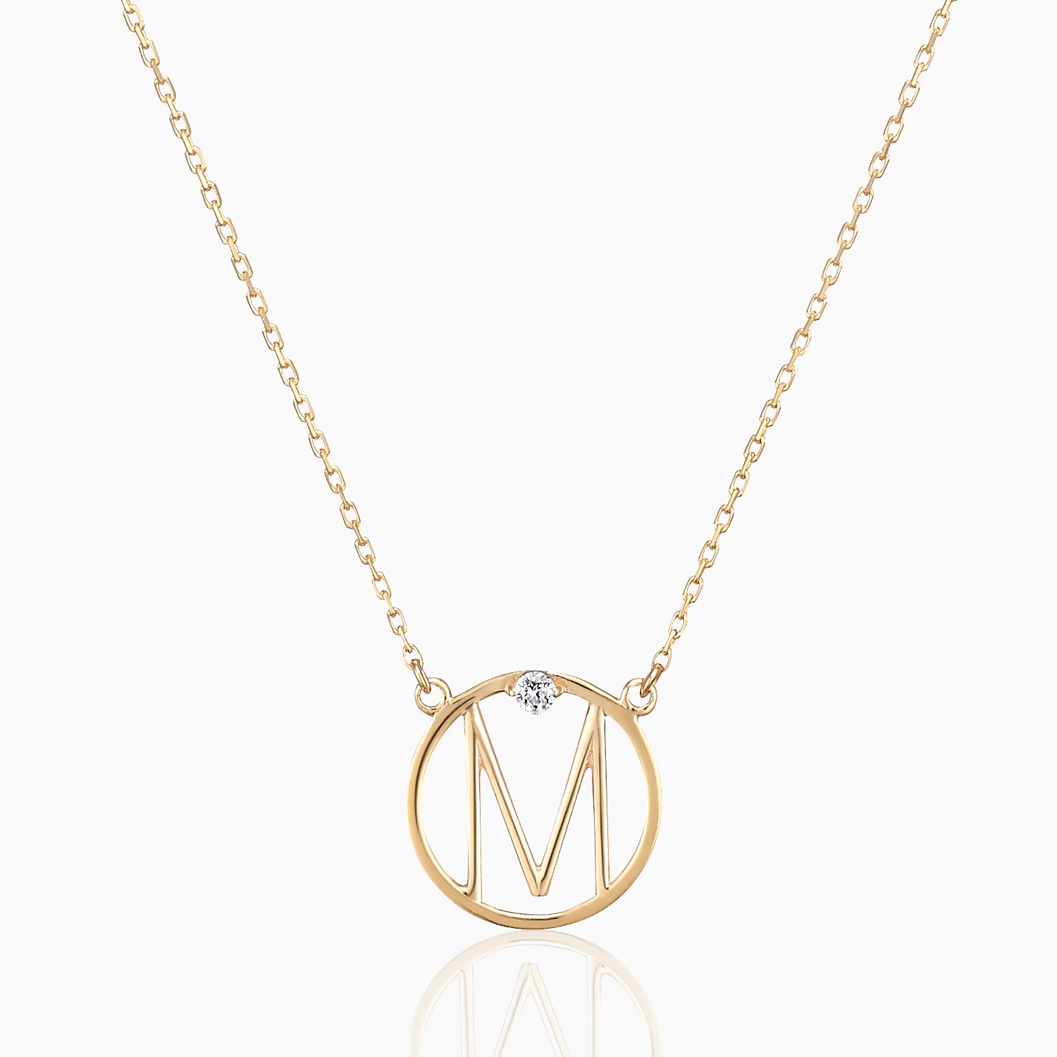 K10ネックレス 一粒ダイヤ メイン画像 MONATELIER