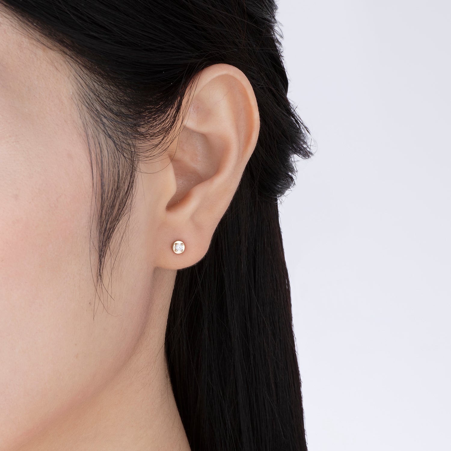 K10ピアス 一粒ダイヤ 画像6 MONATELIER