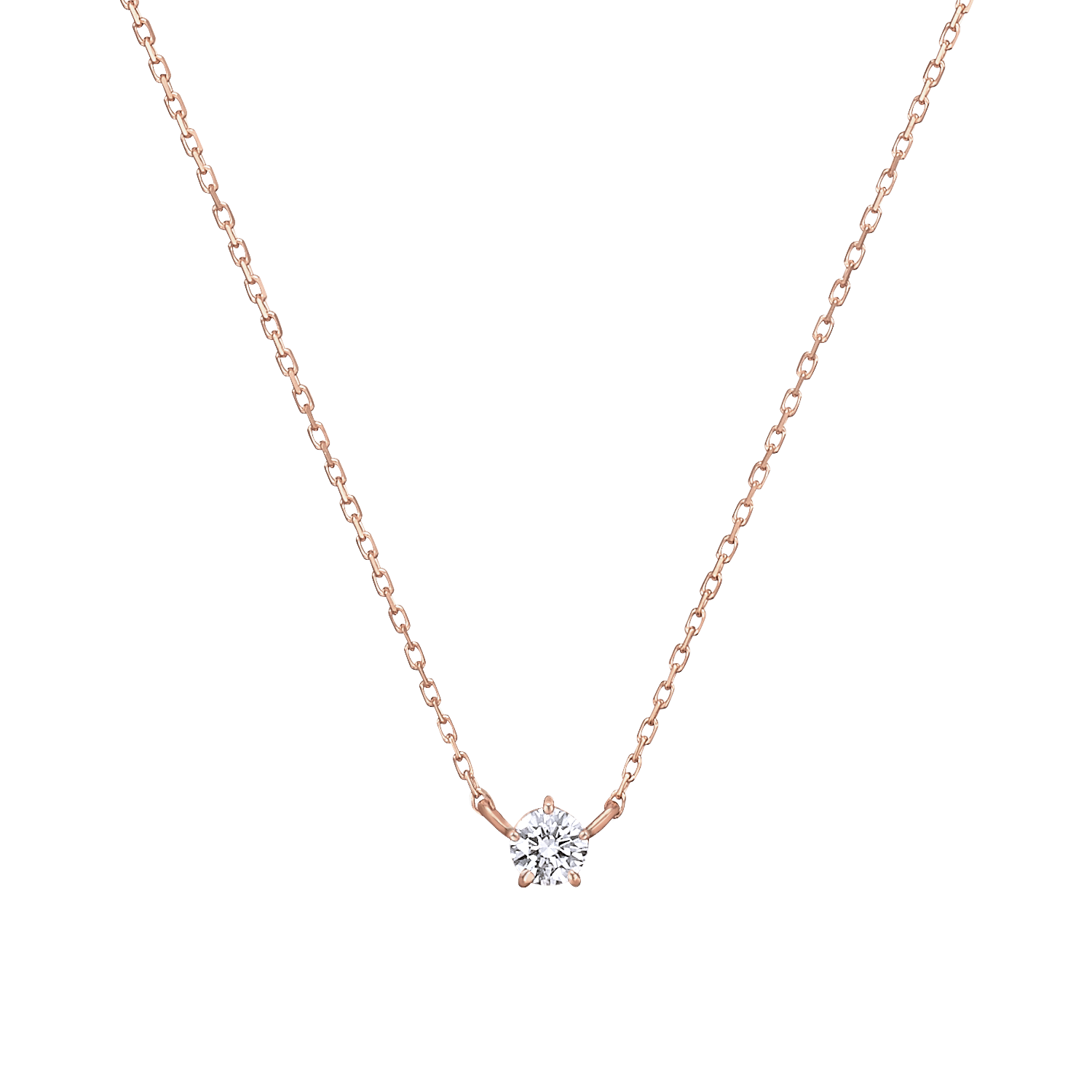 K10ネックレス 一粒ダイヤ 着用イメージ MONATELIER
