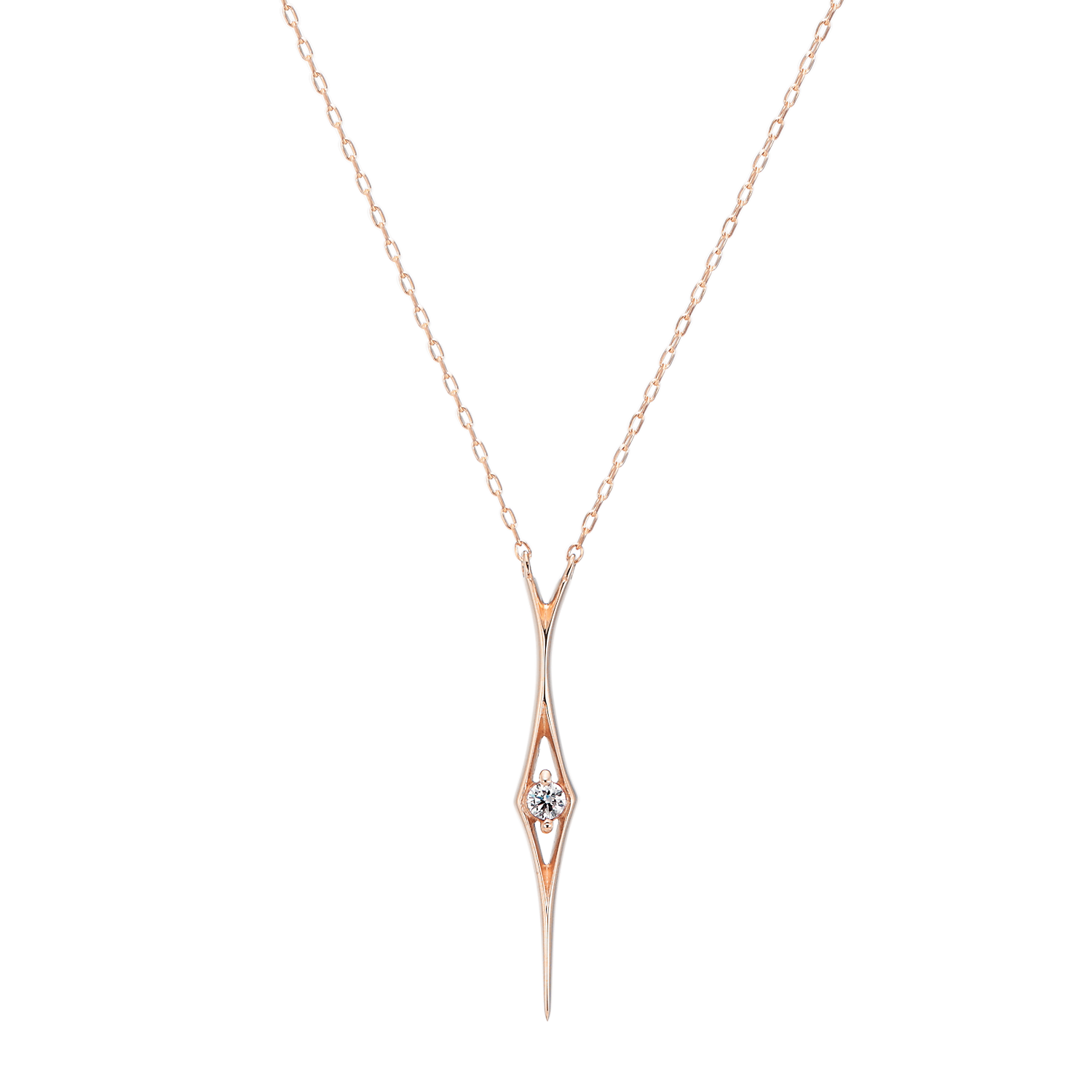 K10ネックレス ダイヤ 着用イメージ MONATELIER