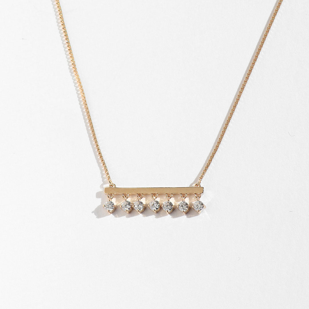 K10ネックレス ダイヤ 着用イメージ MONATELIER
