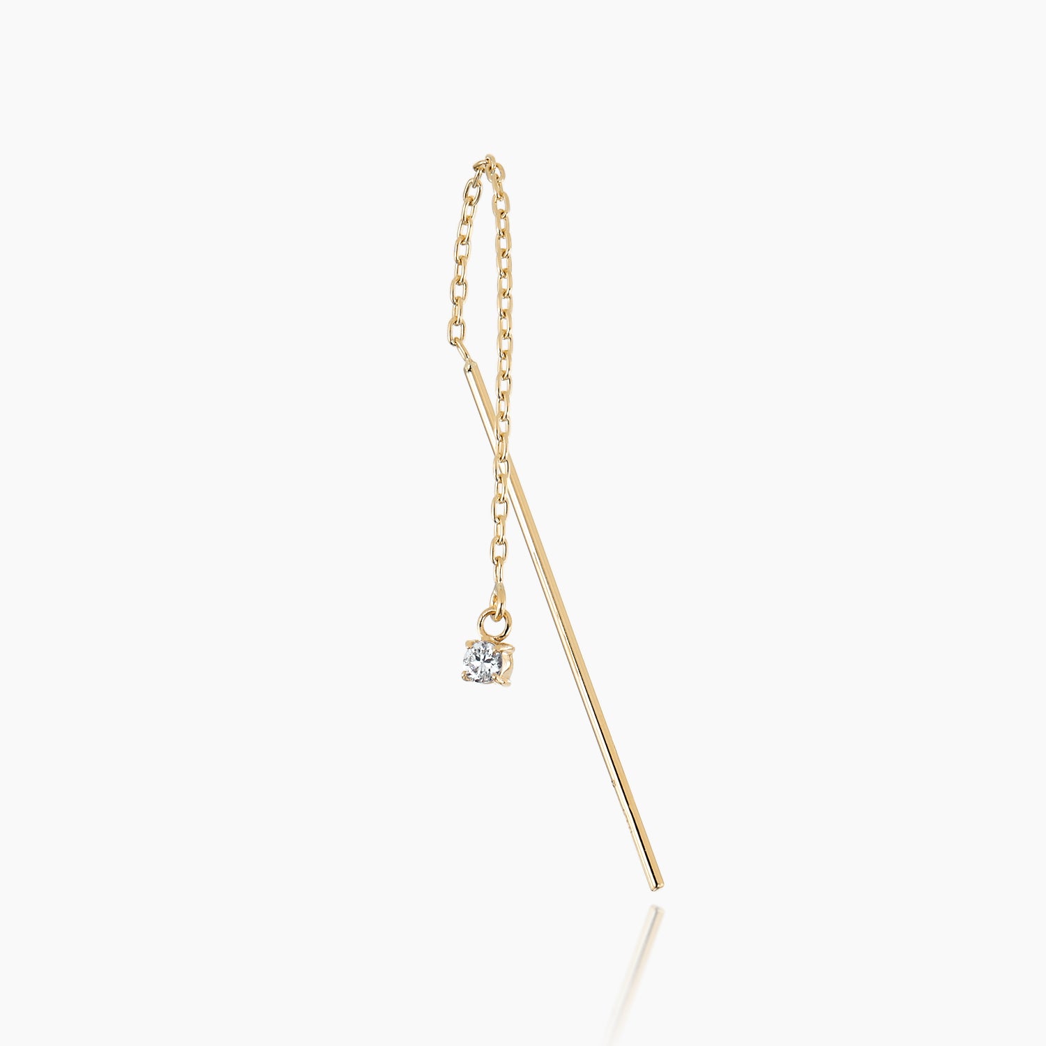 K10ピアス ダイヤ 着用イメージ MONATELIER