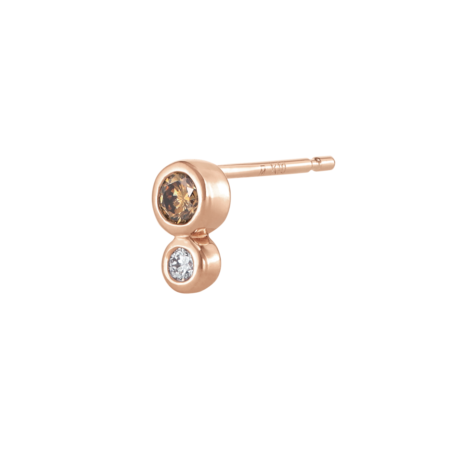 K10ピアス ダイヤ 着用イメージ MONATELIER