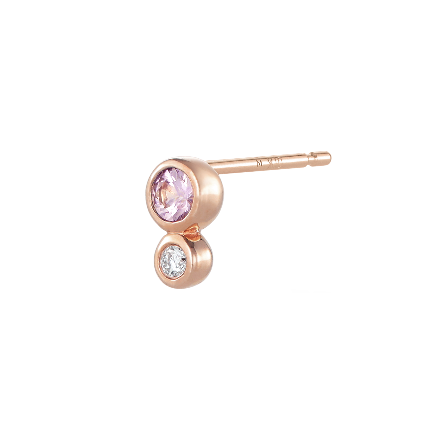 K10ピアス ダイヤ 着用イメージ MONATELIER