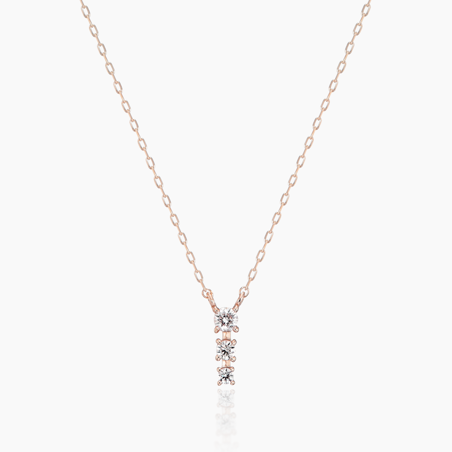 K10ネックレス 一粒ダイヤ 着用イメージ MONATELIER