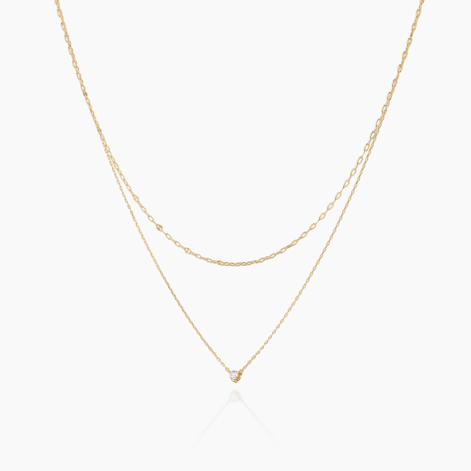 K10ネックレス ダイヤ 着用イメージ MONATELIER