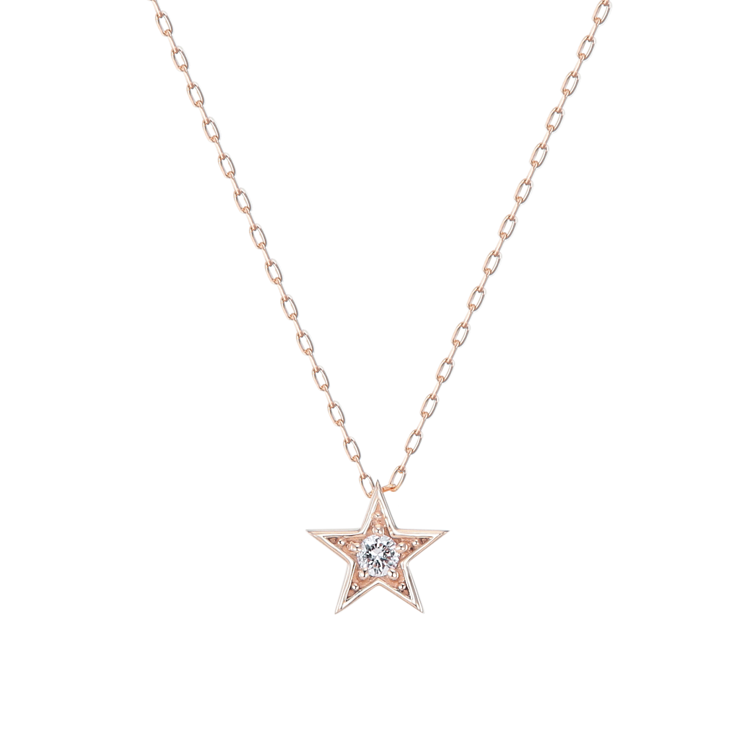 K10ネックレス ダイヤ 着用イメージ MONATELIER