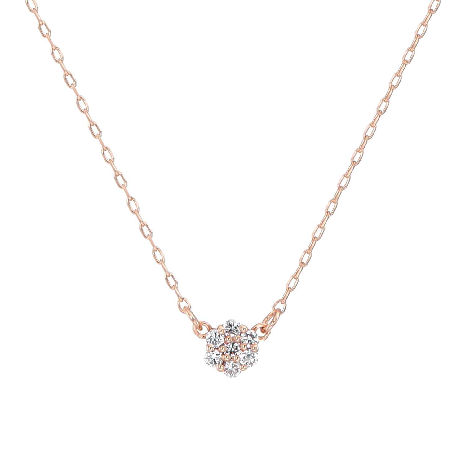 K10ネックレス ダイヤ 着用イメージ MONATELIER
