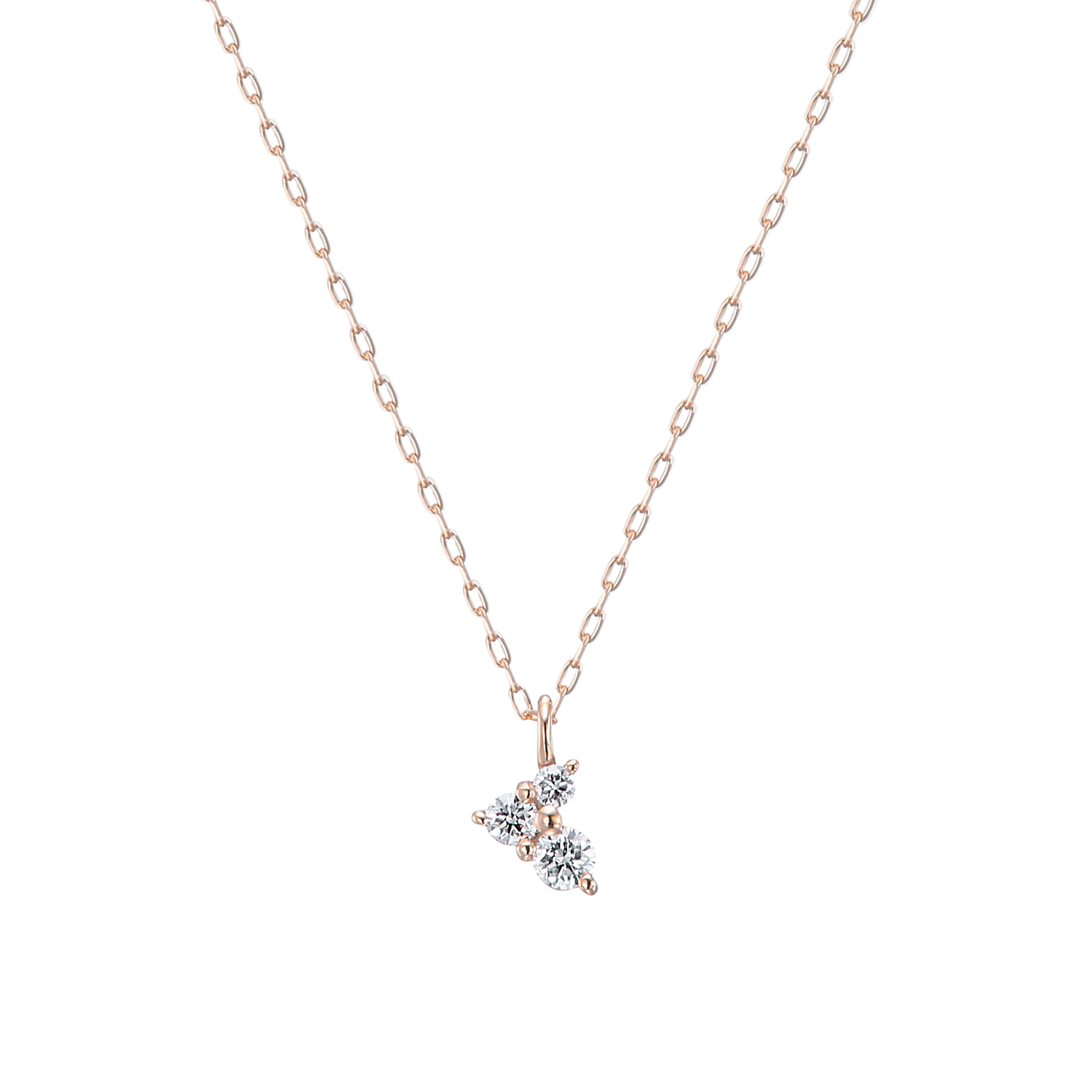 K10ネックレス ダイヤ 着用イメージ MONATELIER