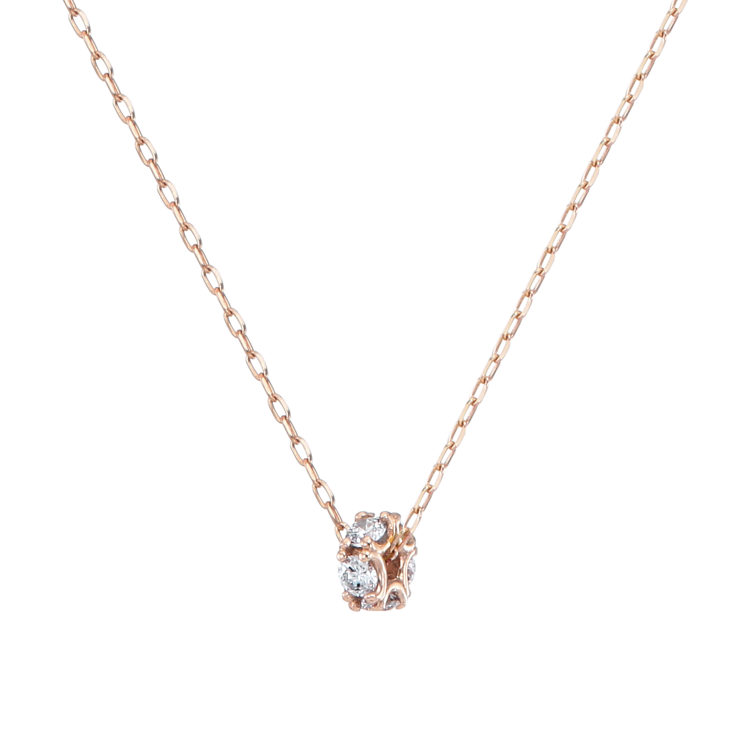 K10ネックレス ダイヤ 着用イメージ MONATELIER