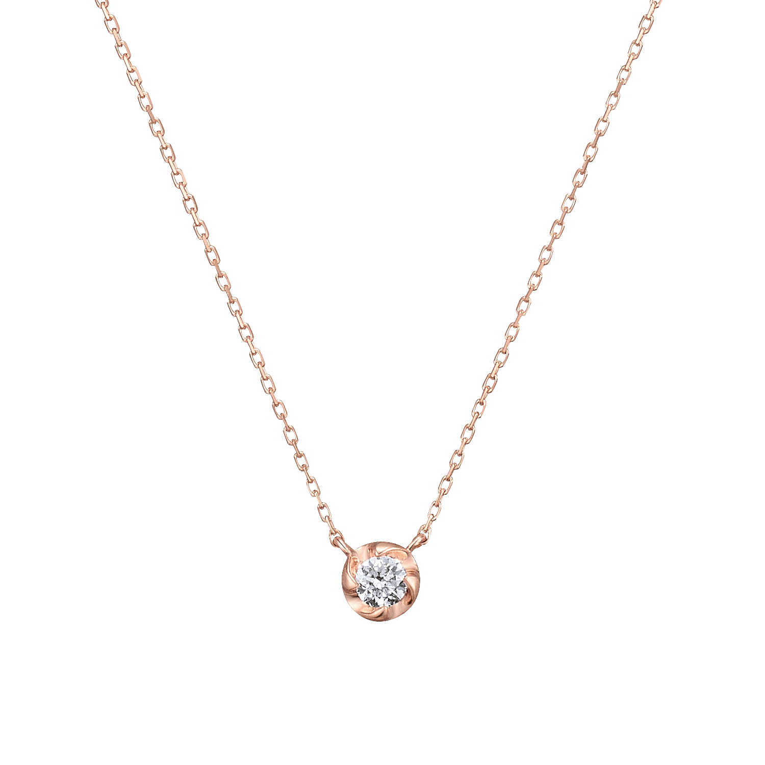 K10ネックレス ダイヤ 着用イメージ MONATELIER
