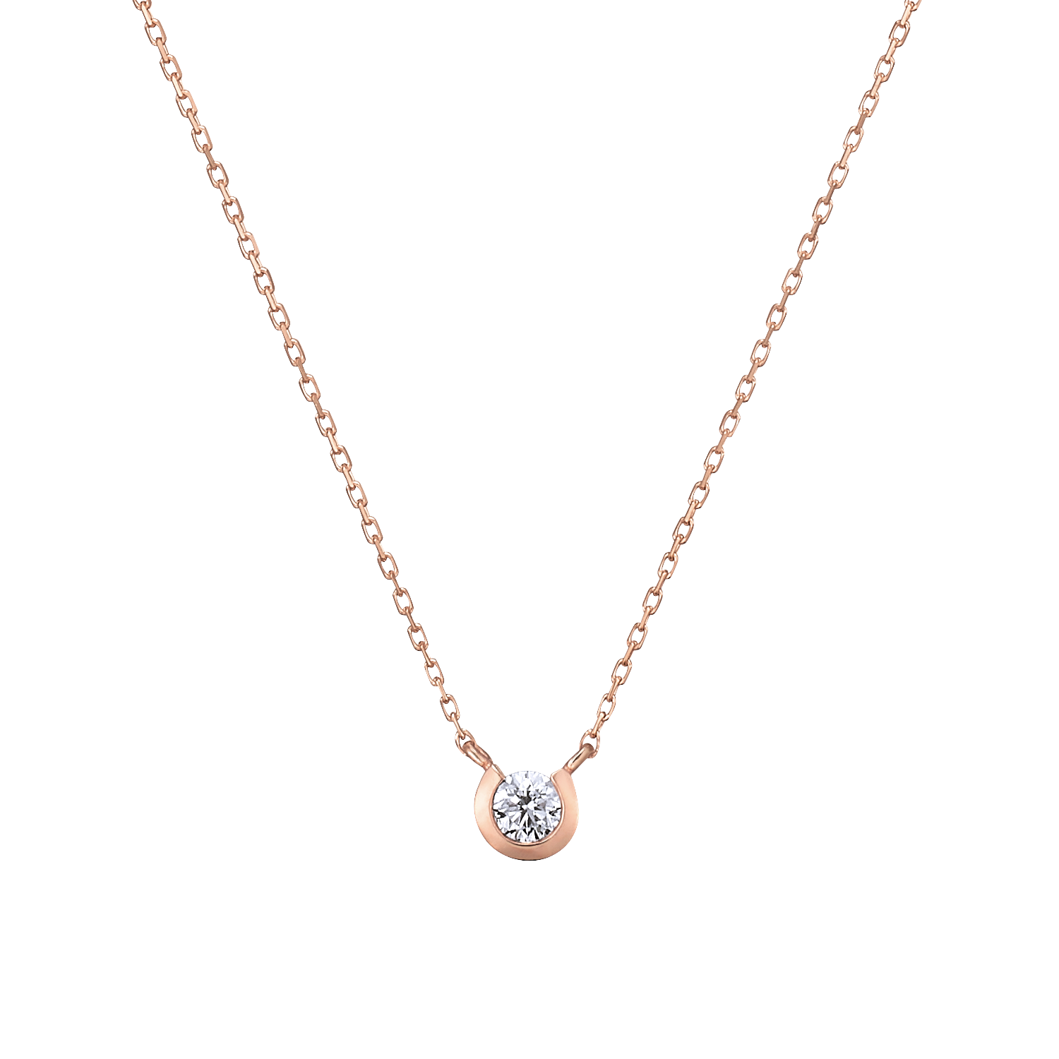 K10ネックレス ダイヤ 着用イメージ MONATELIER