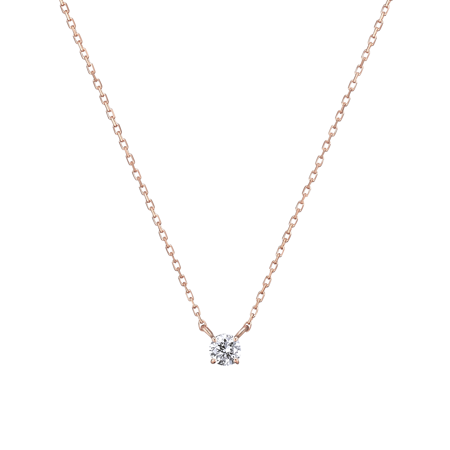 K10ネックレス 一粒ダイヤ 着用イメージ MONATELIER