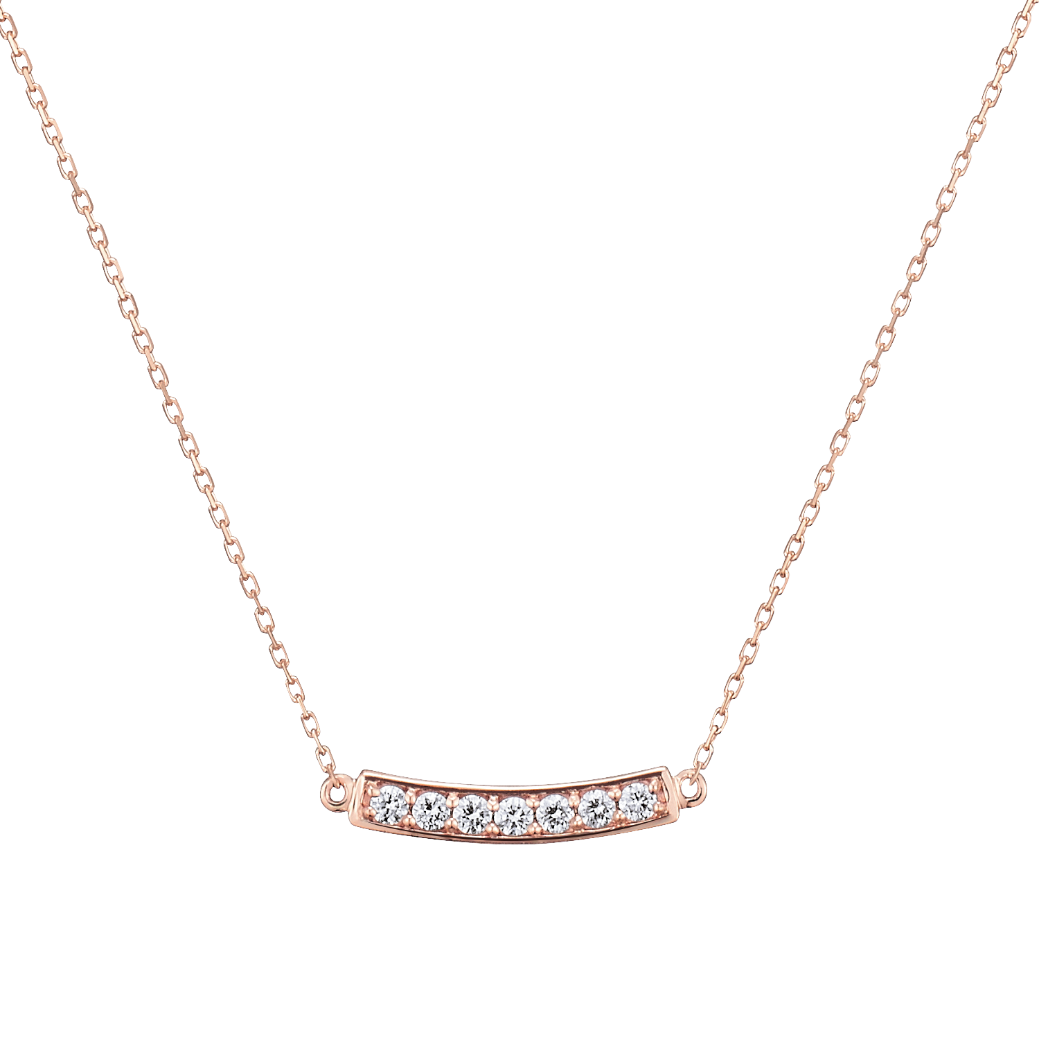 K10ネックレス ダイヤ 着用イメージ MONATELIER
