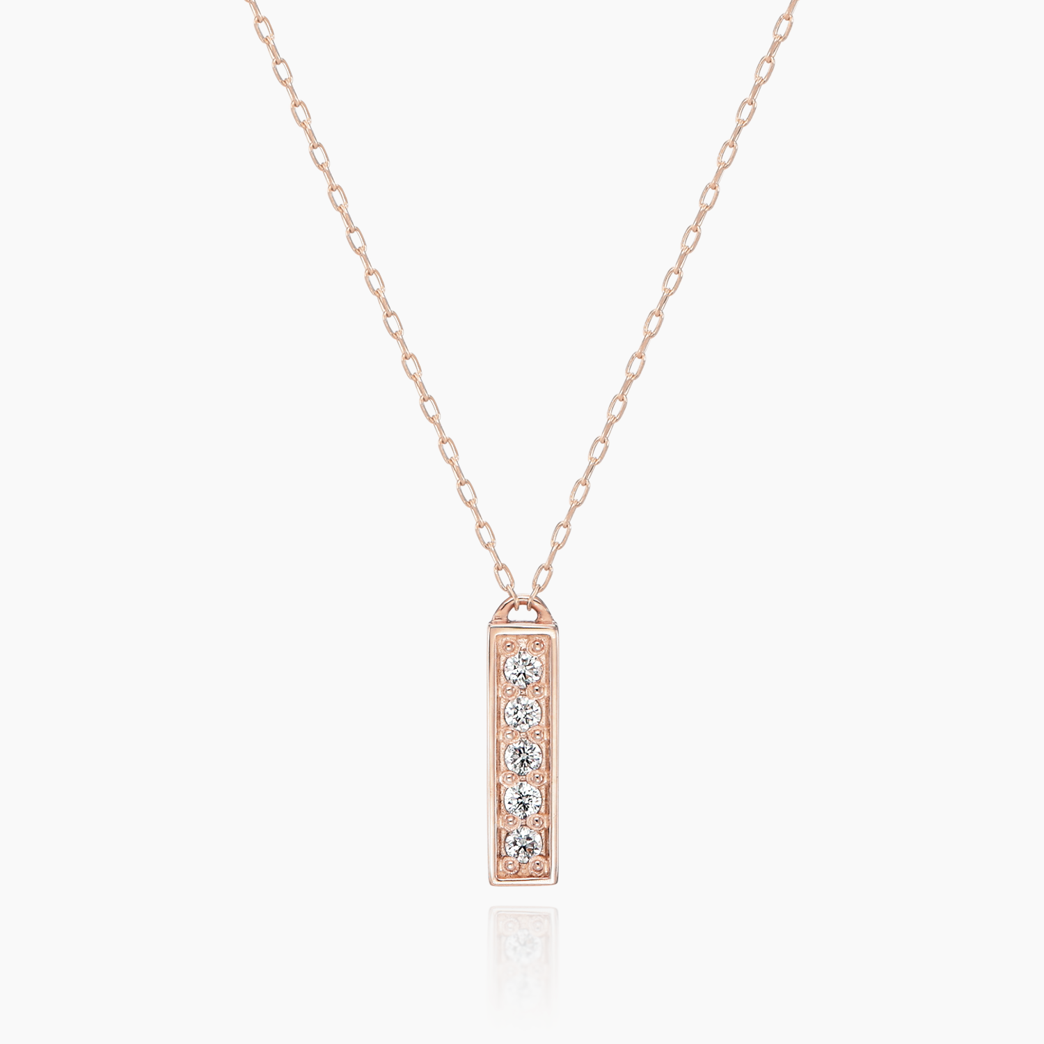 K10ネックレス ダイヤ 着用イメージ MONATELIER