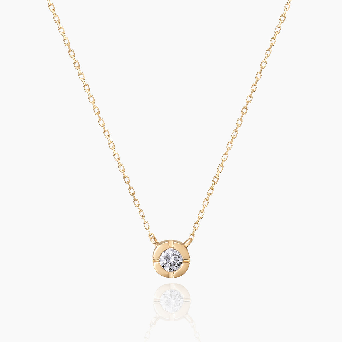 一粒ダイヤモンドネックレス ジーン 5ct｜K10・Pt950｜MONATELIER