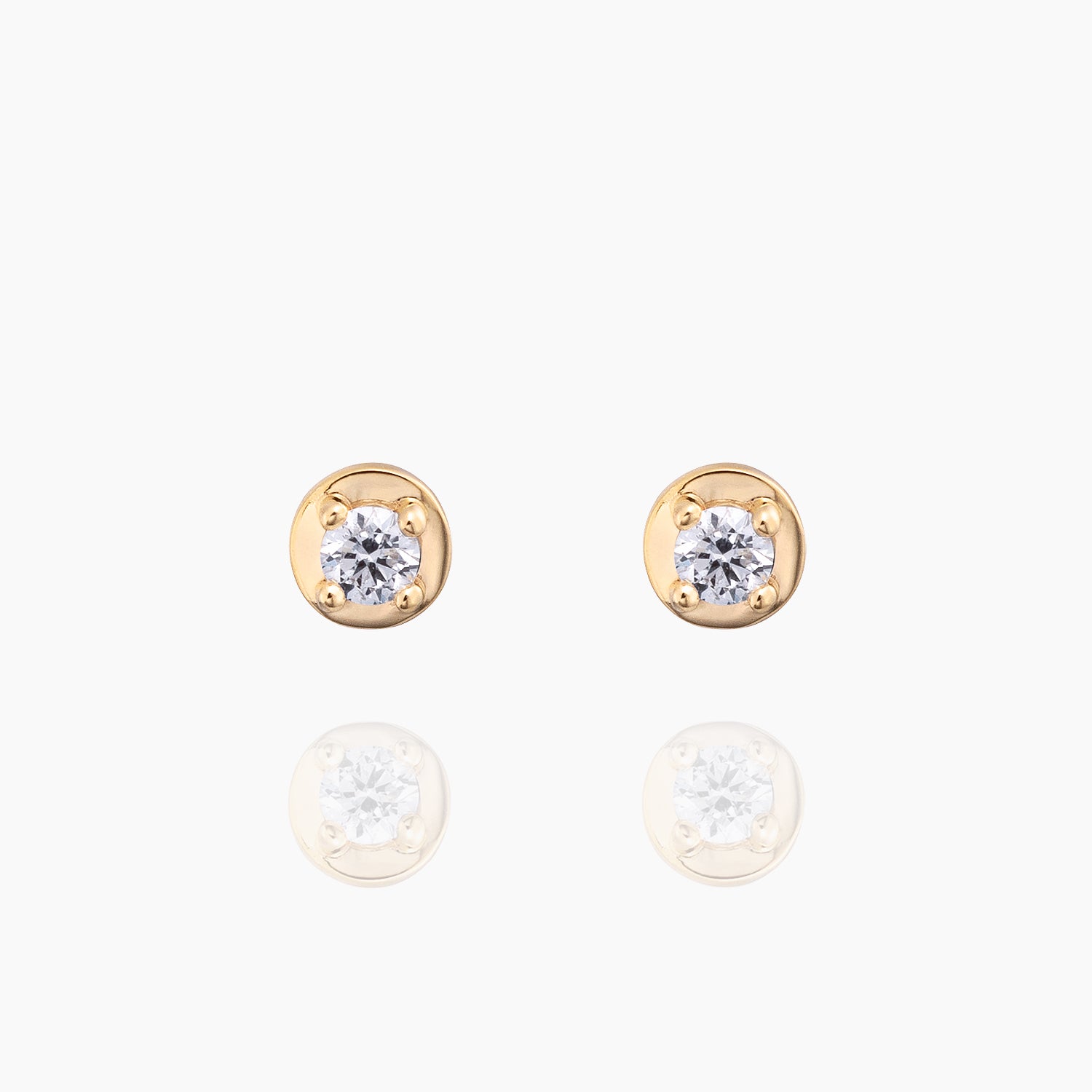 K10ピアス 一粒ダイヤ メイン画像 MONATELIER
