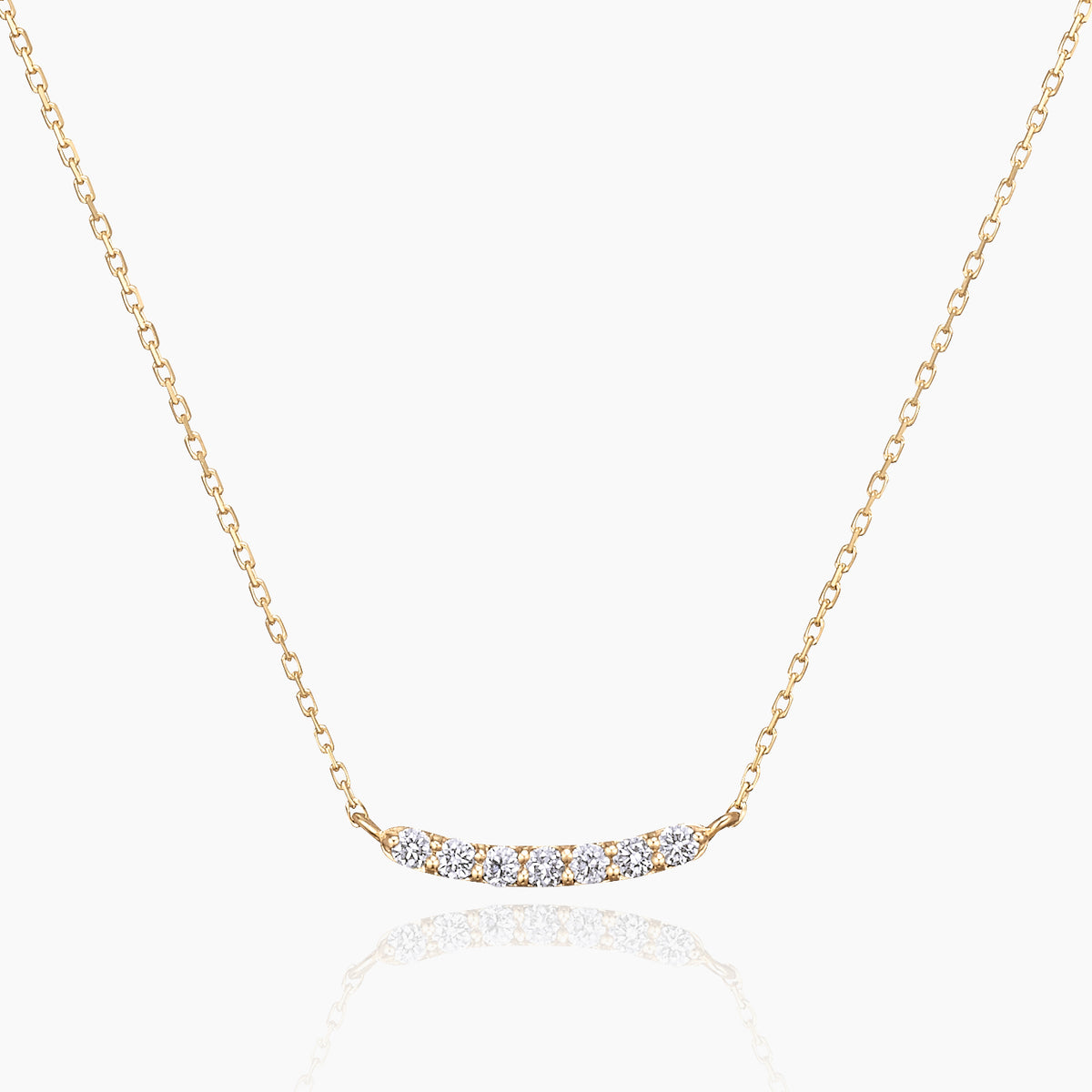 Monatelier-Monaatelier-K10 Necklace Natural Diamond Yellow Gold Lauro