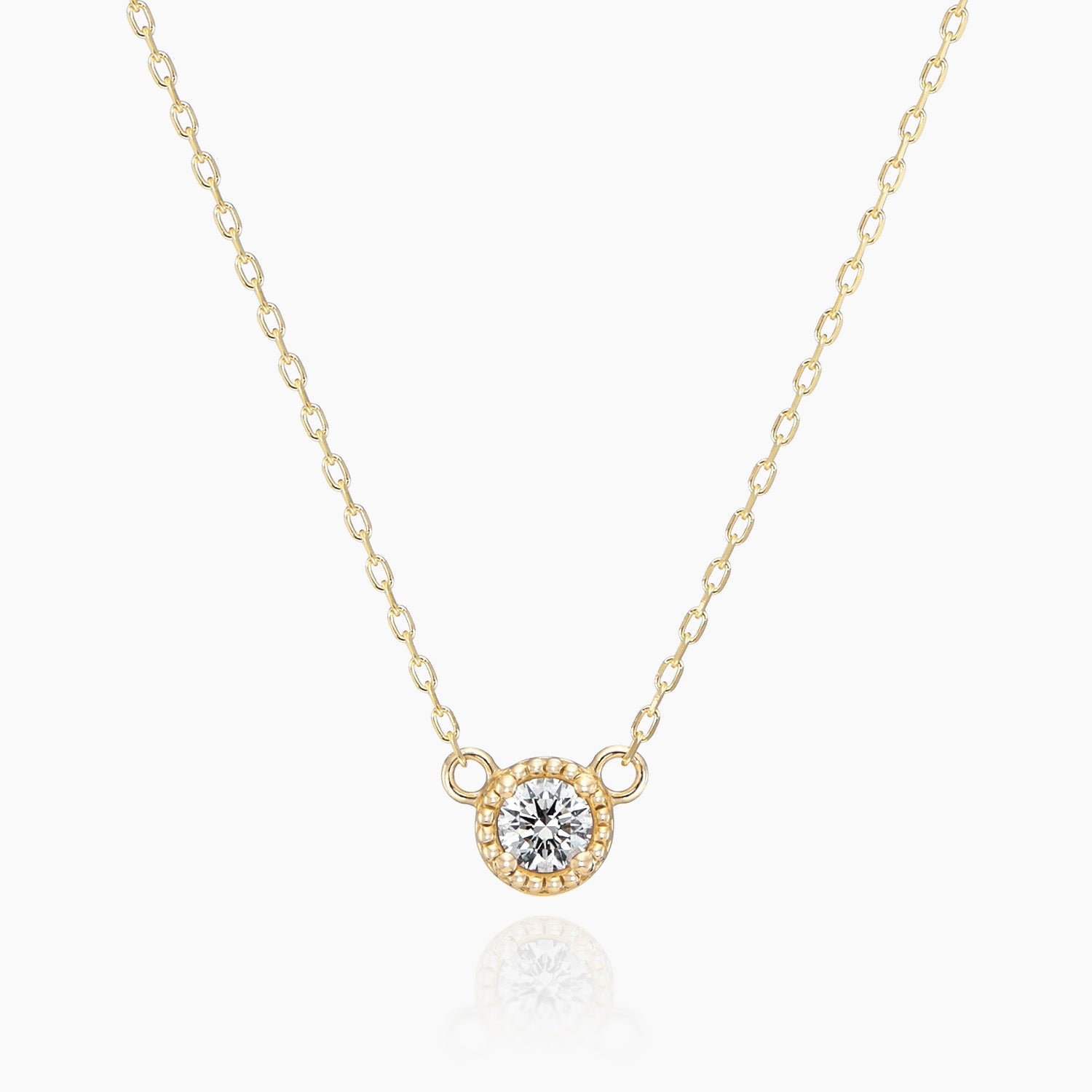 K10ネックレス ノーム0.06ct 一粒ダイヤ｜MONATELIER（モナトリエ