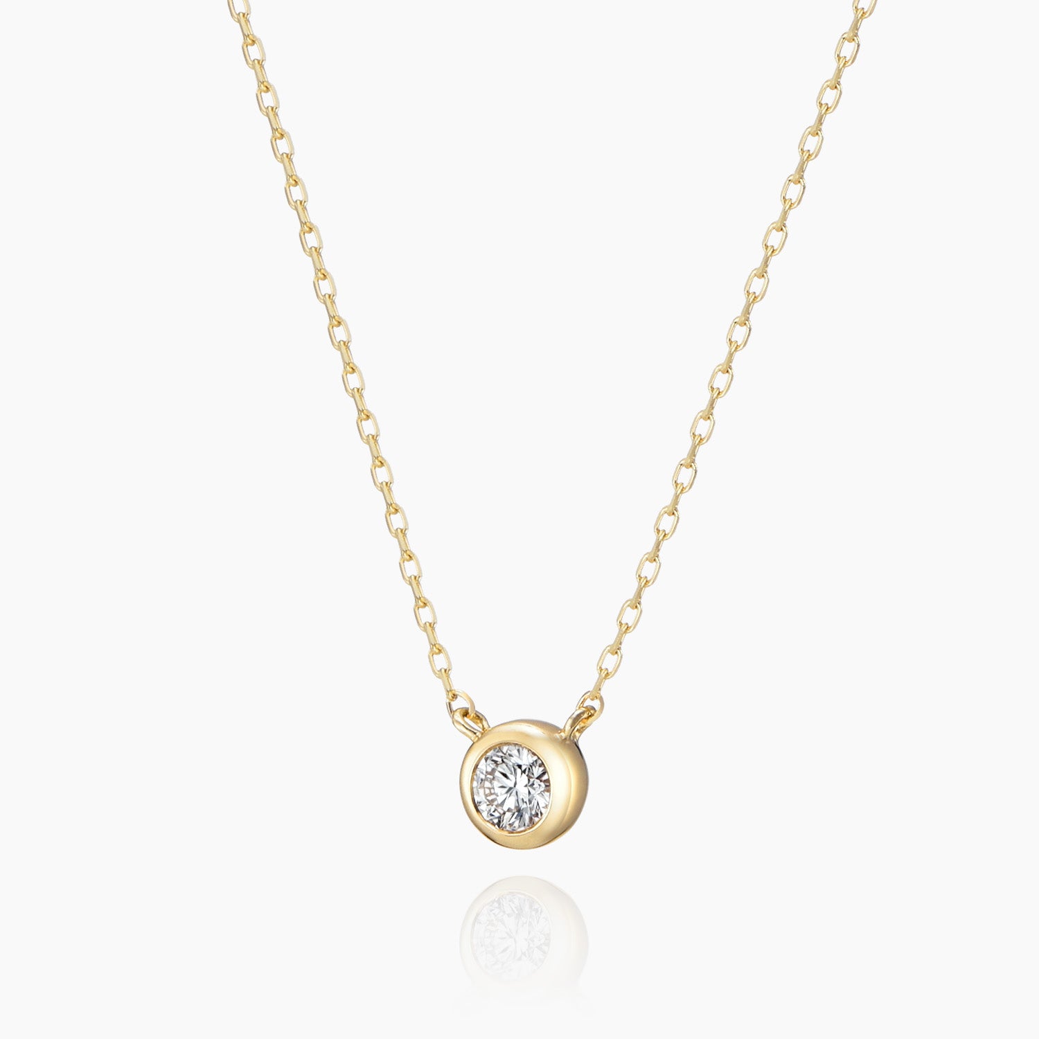 K10ネックレス デール0.06ct 一粒ダイヤ｜MONATELIER（モナトリエ