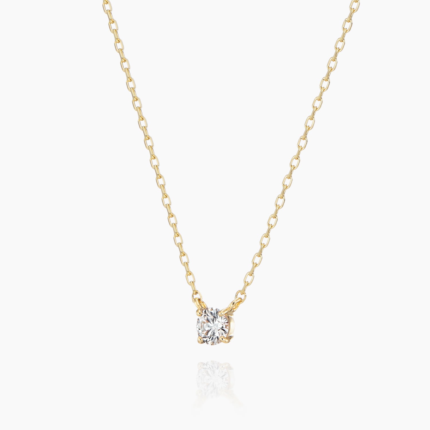 K10ネックレス ネイト0.06ct 一粒ダイヤ｜MONATELIER（モナトリエ