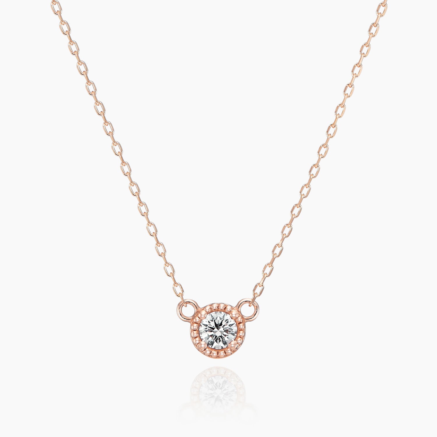 K10ネックレス ノーム0.06ct 一粒ダイヤ｜MONATELIER（モナトリエ