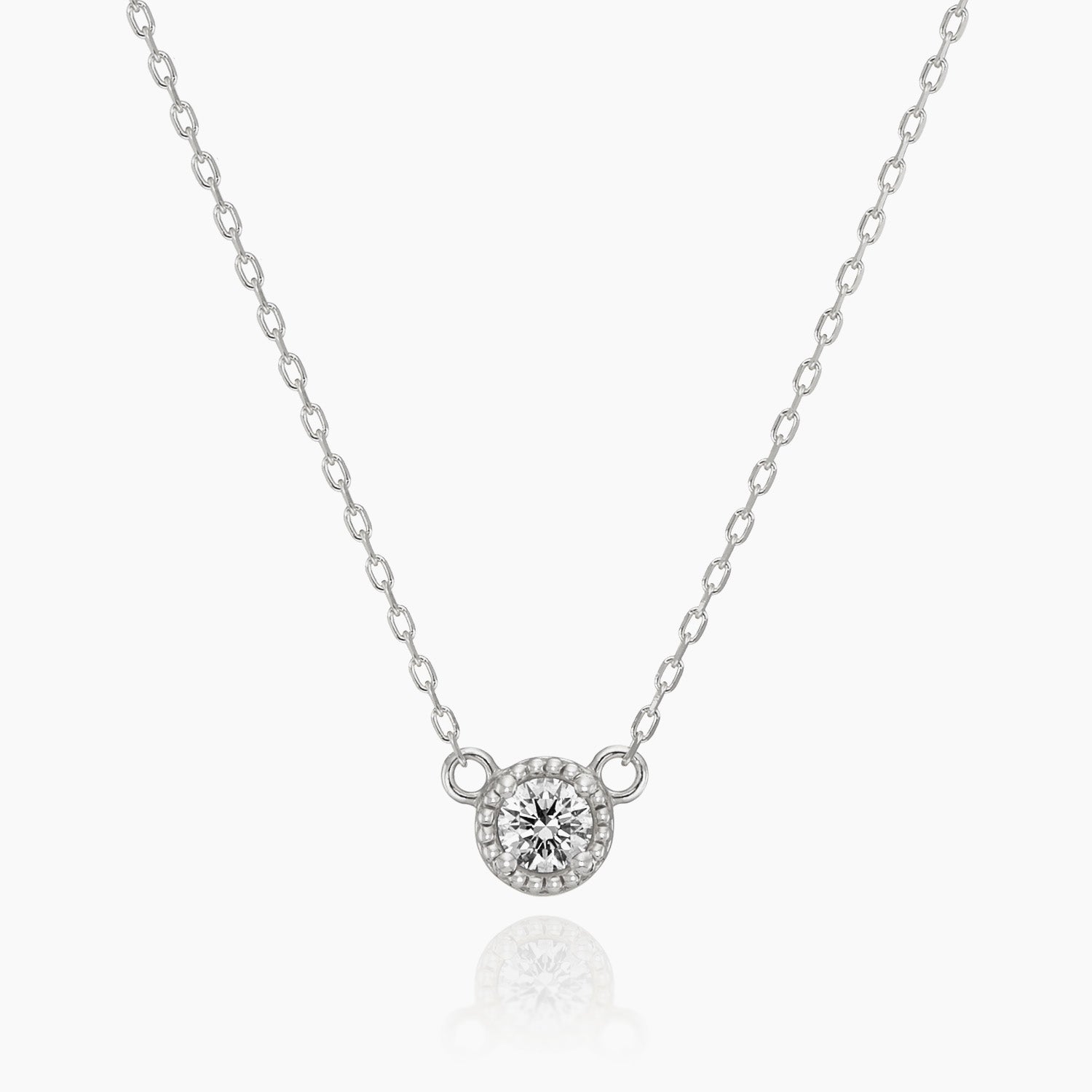 K10ネックレス ノーム0.06ct 一粒ダイヤ｜MONATELIER（モナトリエ