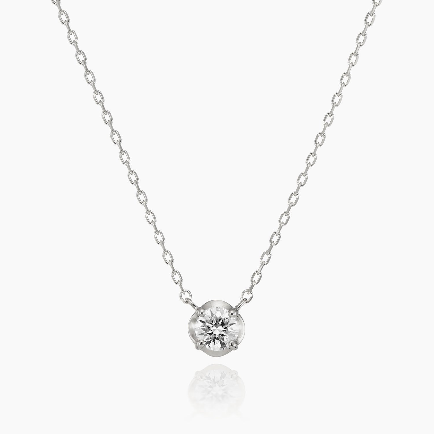 一粒ダイヤモンドネックレス アベル 0.1ct｜K10・Pt950｜MONATELIER