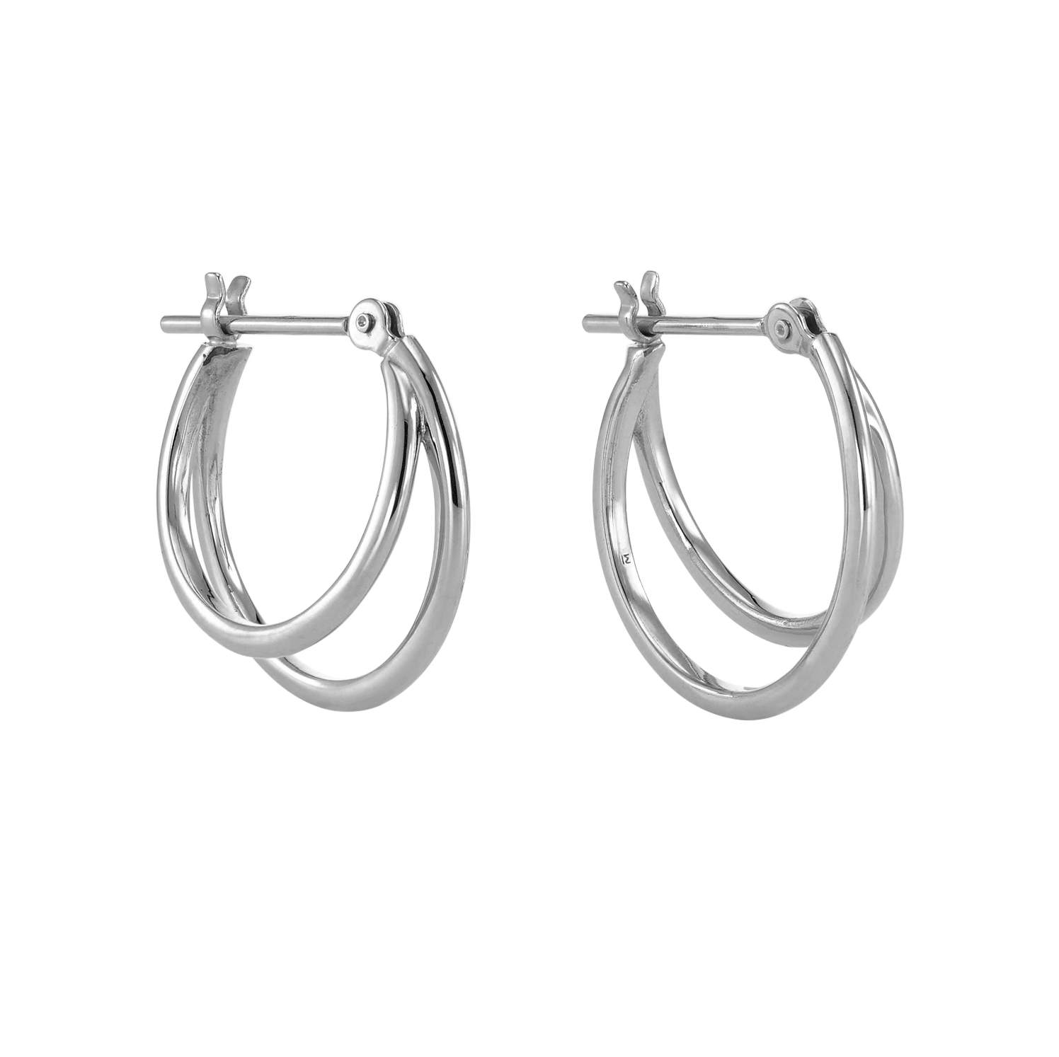 【プラチナ】ピアス [ダブルフープ]/Earrings [double hoop]