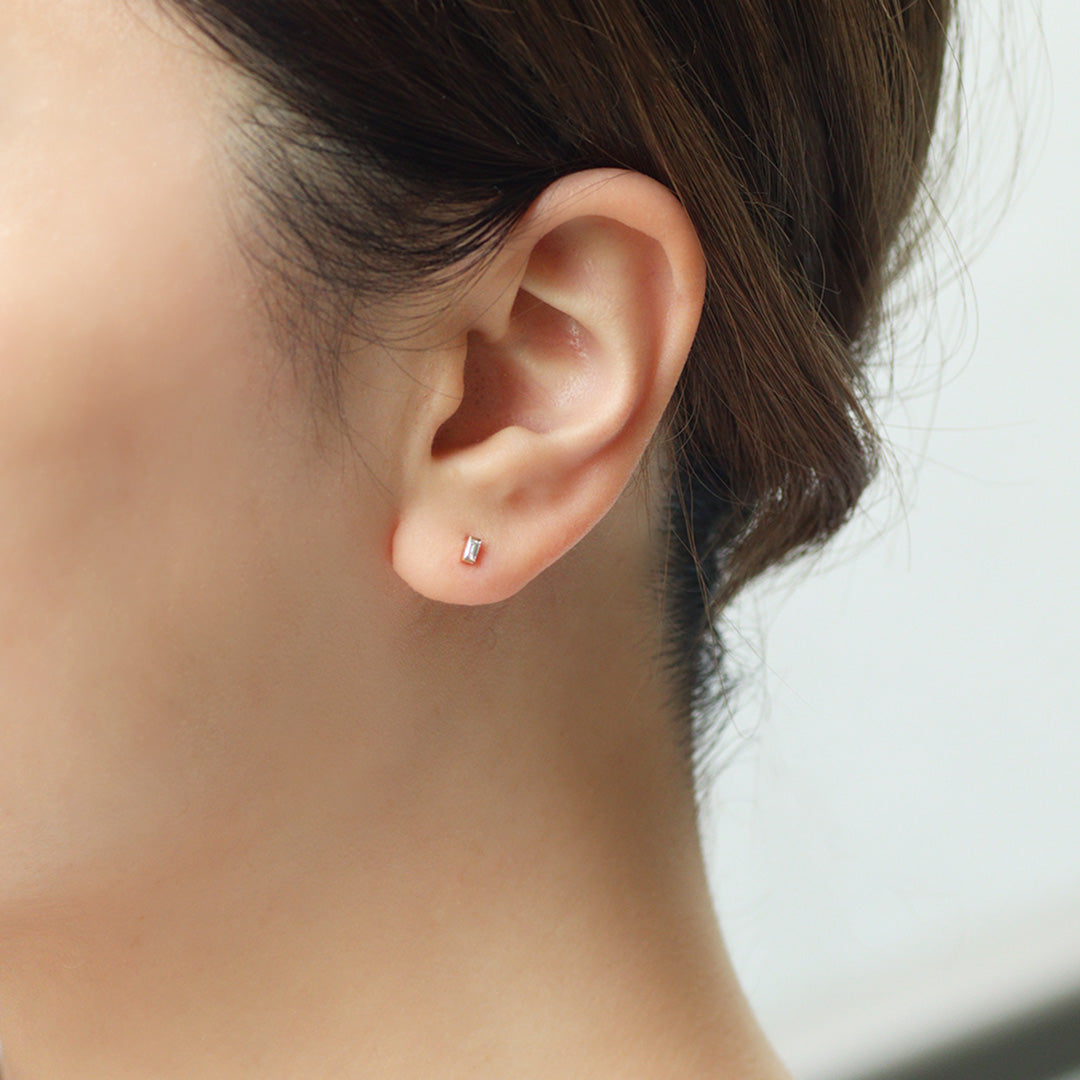 ピアス [バゲットカットダイヤモンド]/Earrings [Baguette cut diamond]