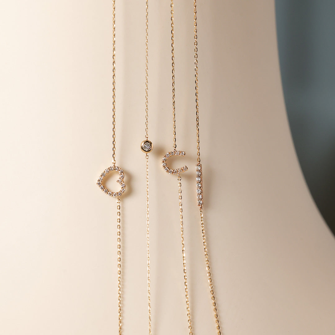 K10ブレスレット ハートダイヤモンド0.05ct｜MONATELIER（モナトリエ