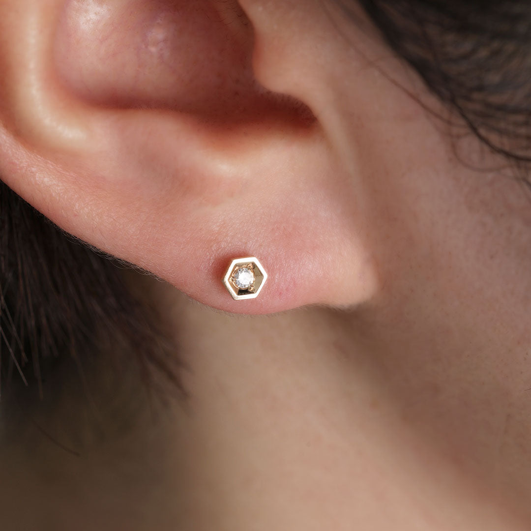ダイヤモンドピアス ルーシュ 0.02ct｜K10・Pt950｜MONATELIER