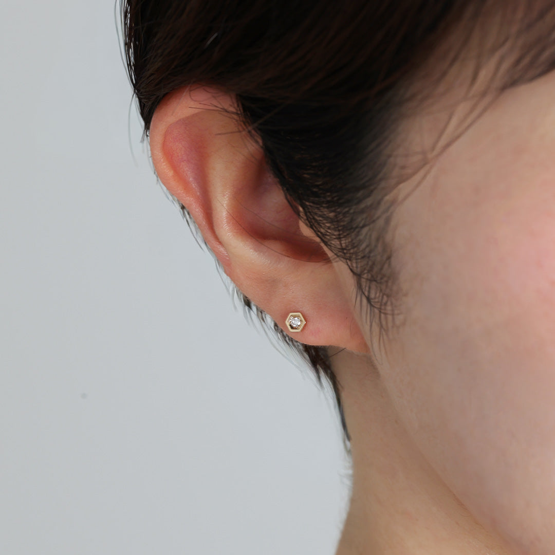 ダイヤモンドピアス ルーシュ 0.02ct｜K10・Pt950｜MONATELIER