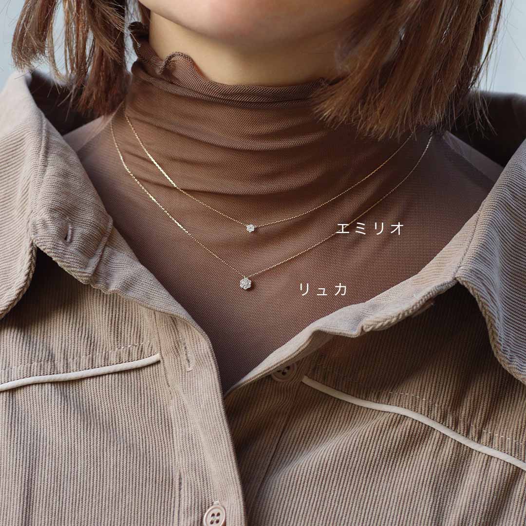 【ホワイトゴールド】ネックレス[リュカ]/Necklace[Lucas]