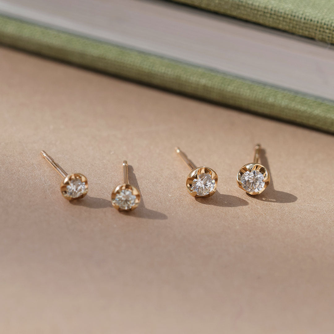 ダイヤモンドピアス クリス 0.1ct｜K10・Pt950｜MONATELIER