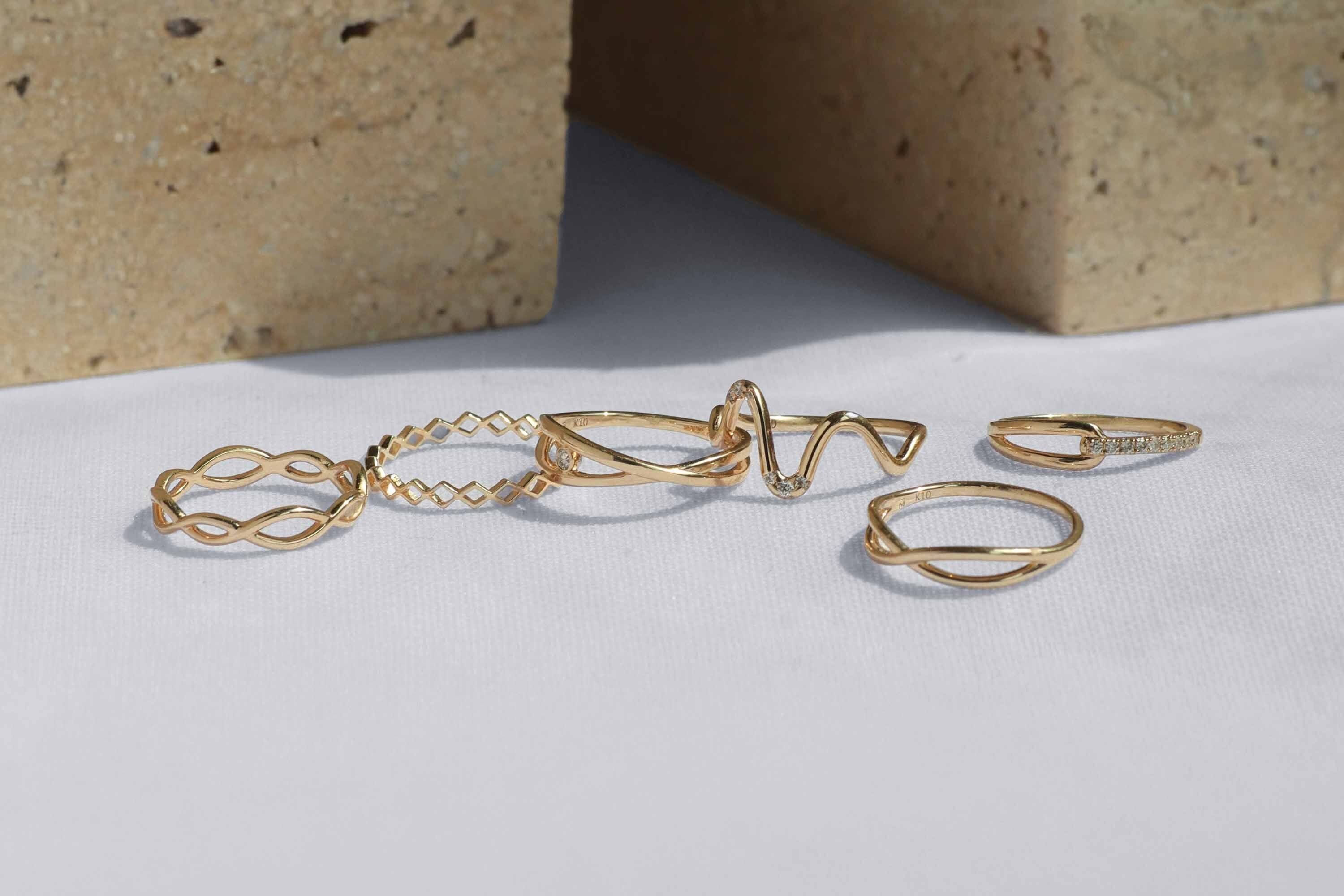 MONATELIER モナトリエ ダブルフープピアス K10 イエローゴールド k10金ピアス 2way MONATELIER-モナトリエ-k10 イエローゴールド