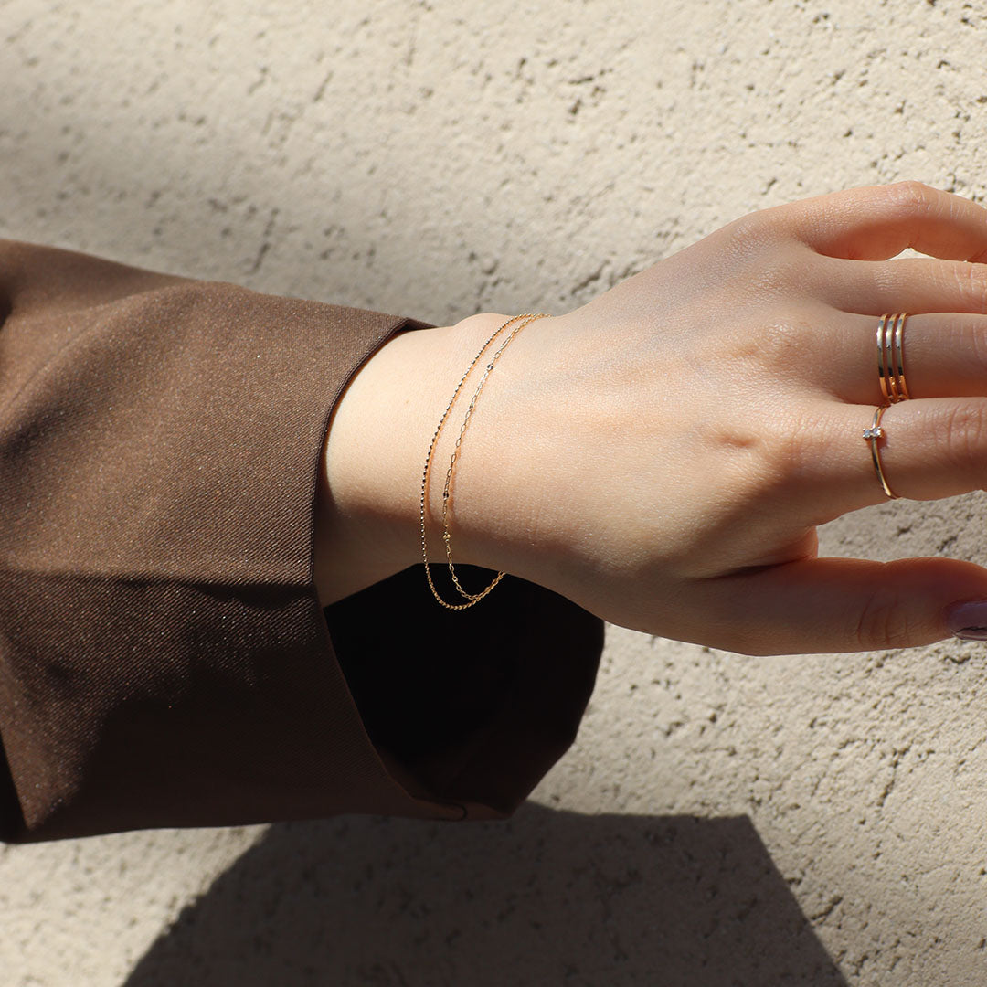 K10ブレスレット トマ｜MONATELIER（モナトリエ）公式｜K10 一粒ダイヤ