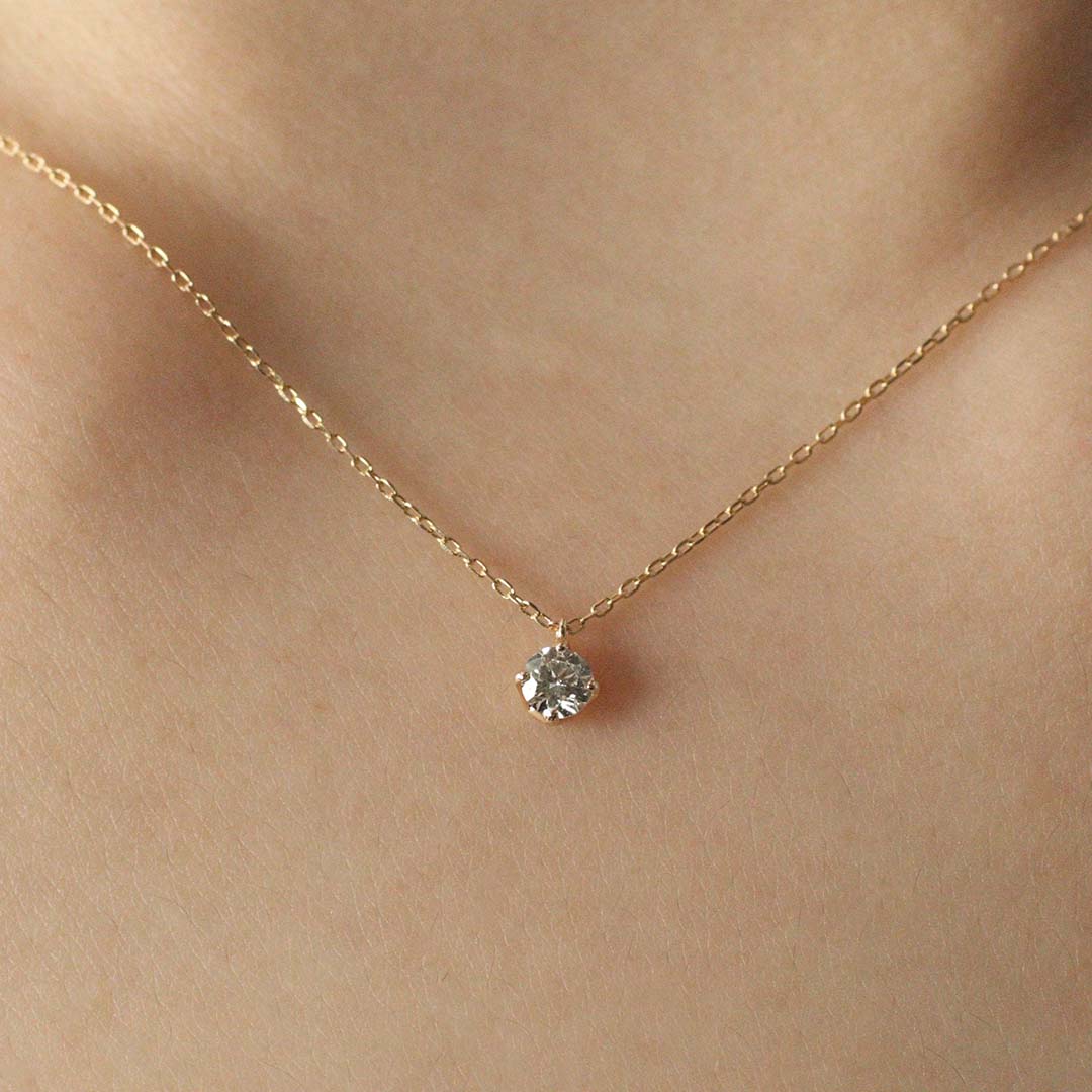 K10ネックレス ルイ 0.1ct ダイヤ｜MONATELIER（モナトリエ）公式｜K10
