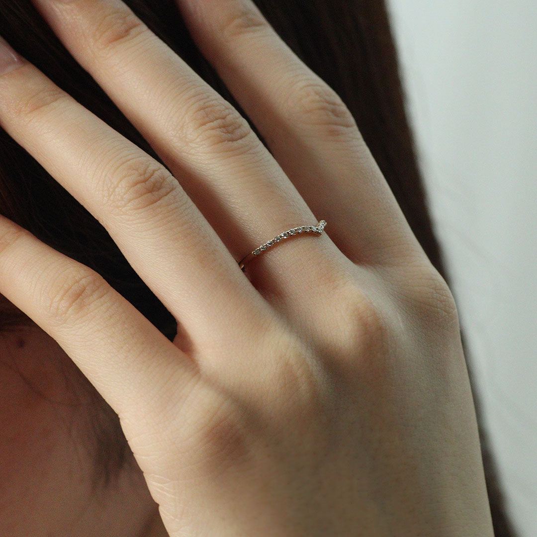 K10リング ステラ V ハーフエタニティ｜MONATELIER（モナトリエ）公式