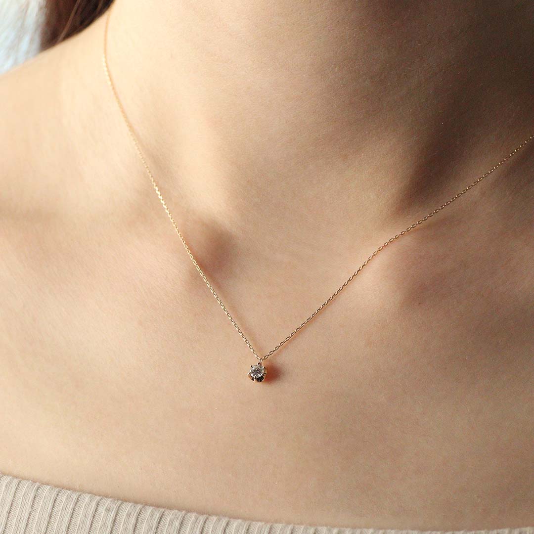 K10ネックレス エリゼ 0.1ct ダイヤ｜MONATELIER（モナトリエ）公式