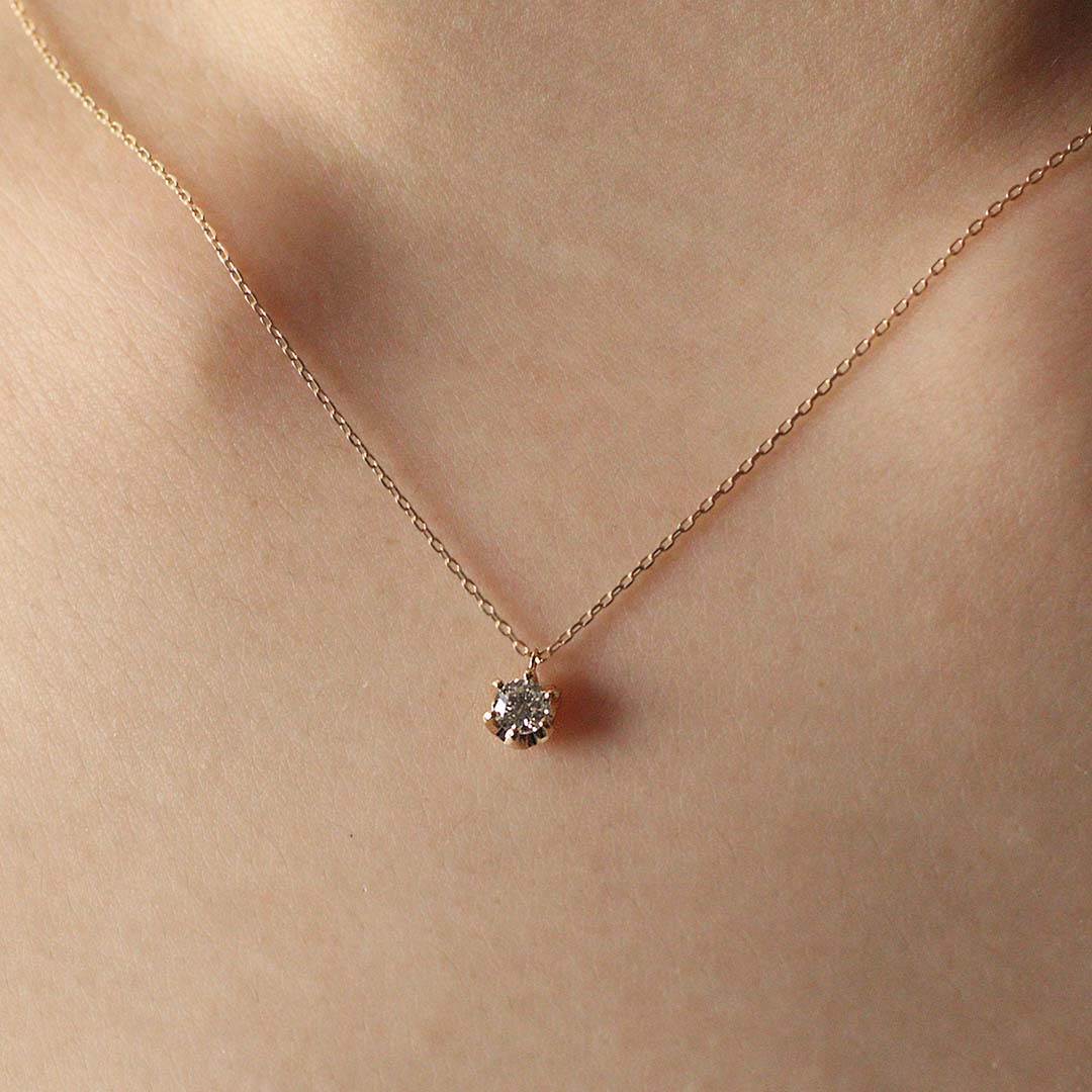 一粒ダイヤモンドネックレス エリゼ 0.1ct｜K10・Pt950｜MONATELIER