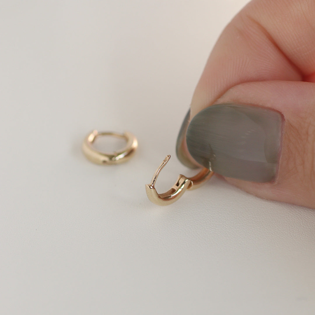agate ピンクゴールド　ミニフープピアス　k10 PG TAKE-UP ピアス 「WEB限定商品」K18/10 ミニフープピアス( PG