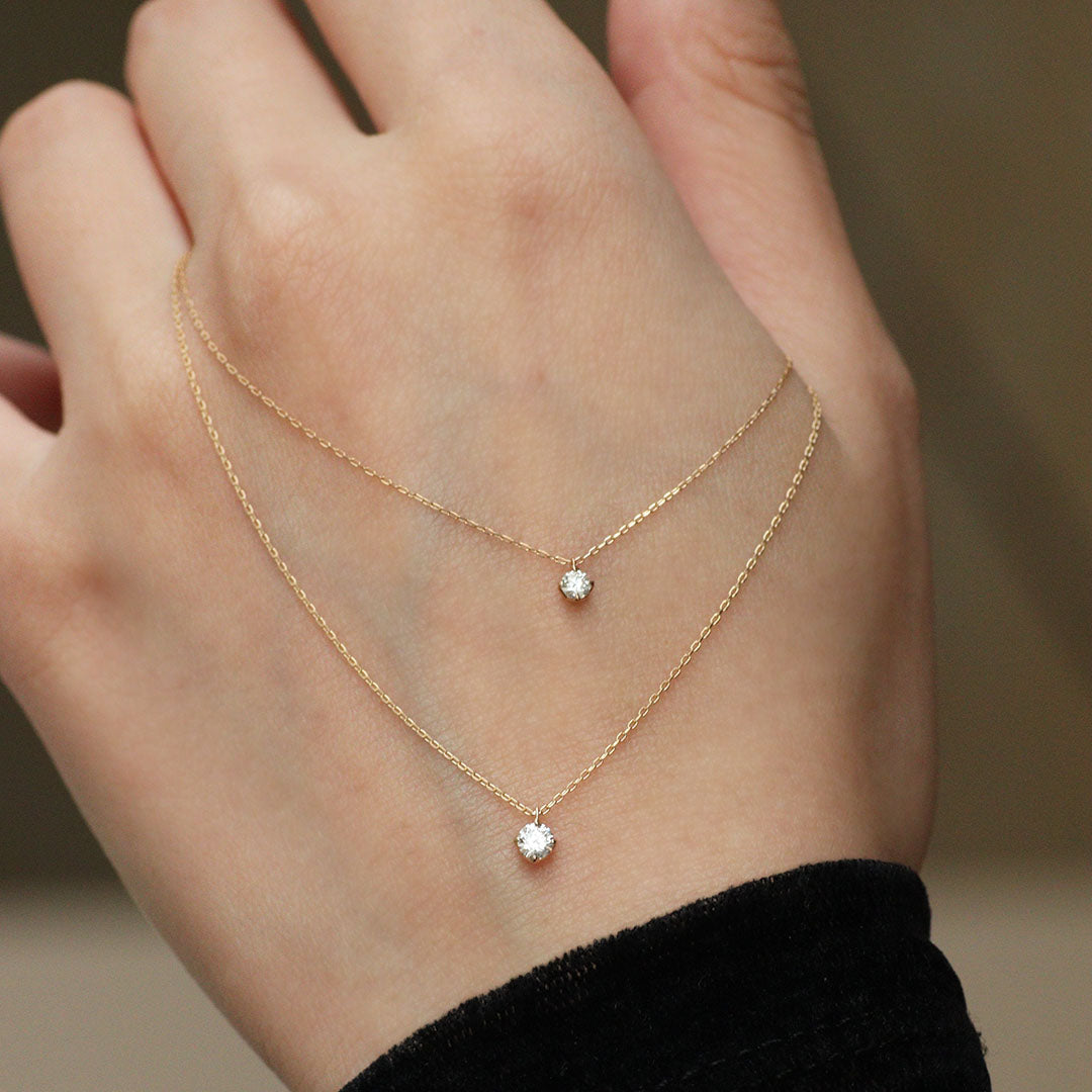 K10ネックレス ルイ 0.1ct ダイヤ｜MONATELIER（モナトリエ）公式｜K10