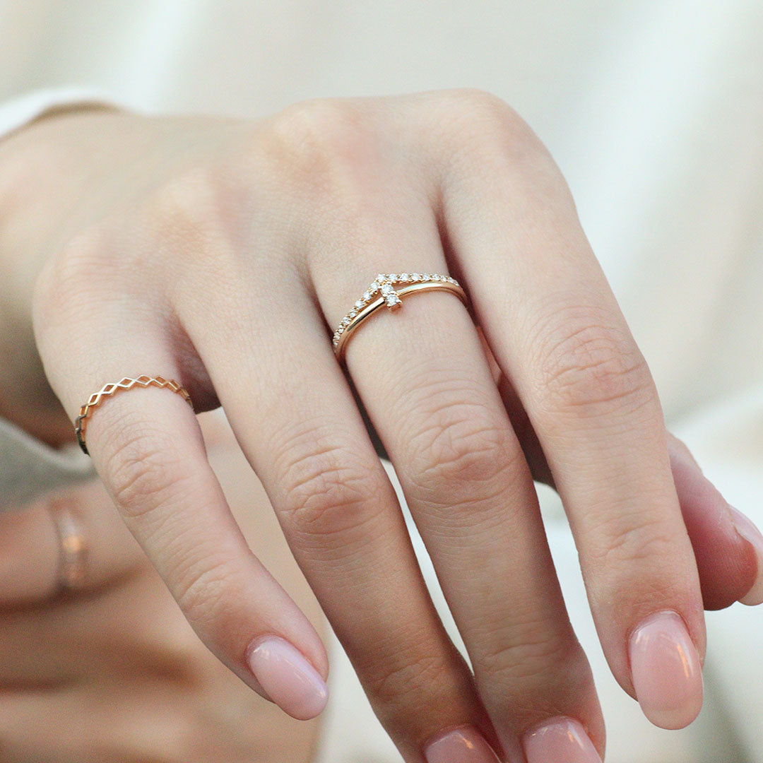 K10リング ステラ V ハーフエタニティ｜MONATELIER（モナトリエ）公式