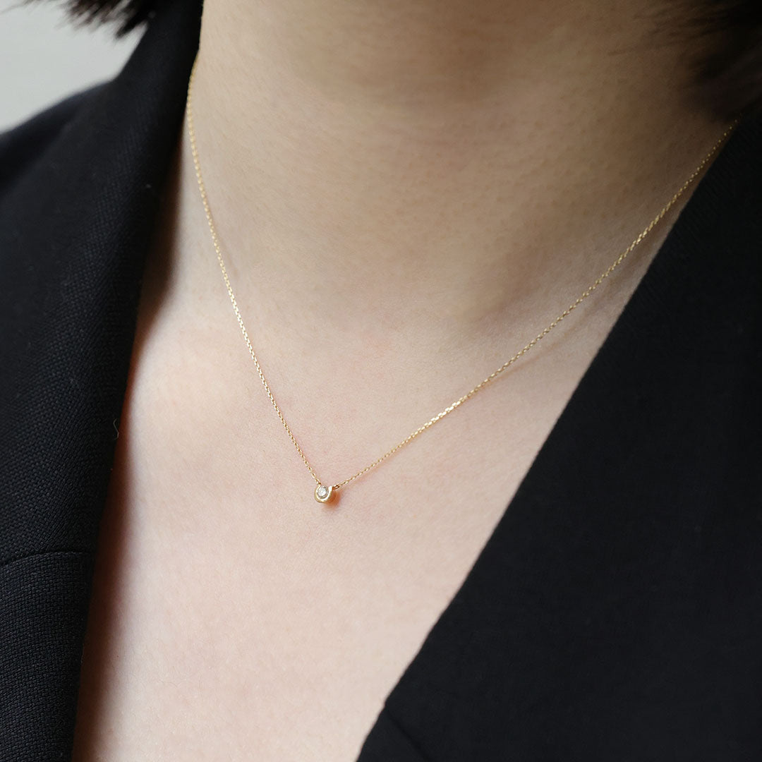 K10ネックレス ラロ0.06ct ダイヤ｜MONATELIER（モナトリエ）公式｜K10