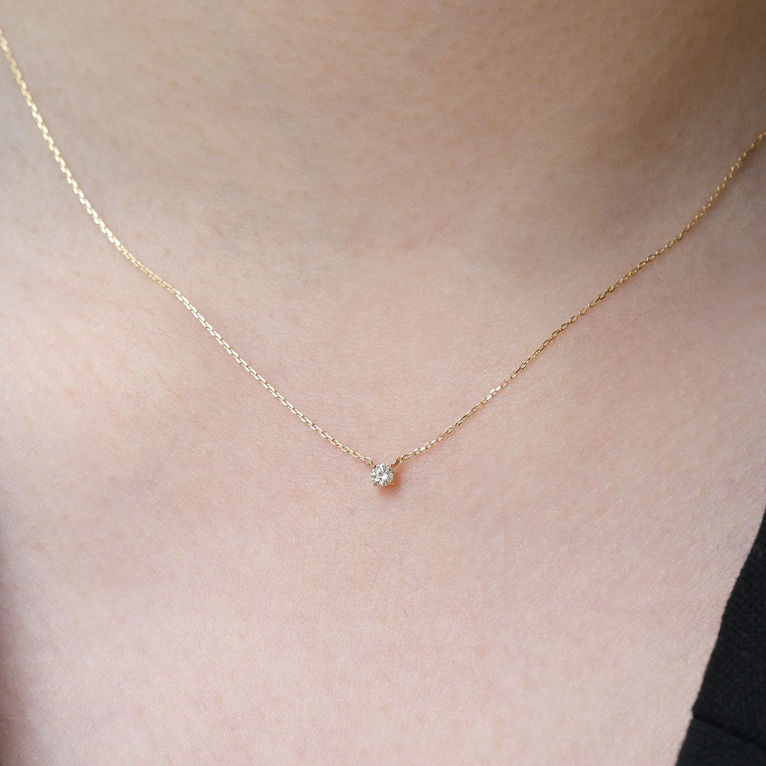 り*ほ様 0.496ct一粒天然ダイヤモンドネックレス K10ネックレス ネイト0.06ct 一粒ダイヤ｜MONATELIER（モナトリエ