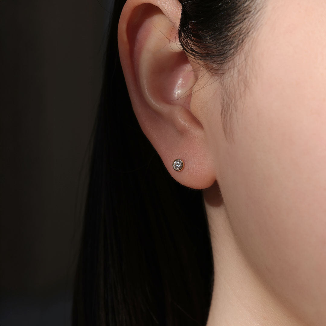 モナトリエ K10 YG 一粒ダイヤピアス DALE K10ピアス デール ヌーヴォー 0.2ct｜MONATELIER（モナトリエ）公式