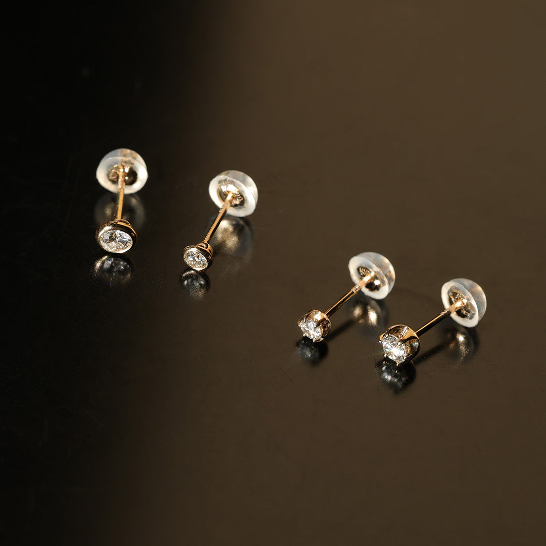 モナトリエ K10 YG 一粒ダイヤピアス DALE K10ピアス デール ヌーヴォー 0.2ct｜MONATELIER（モナトリエ）公式