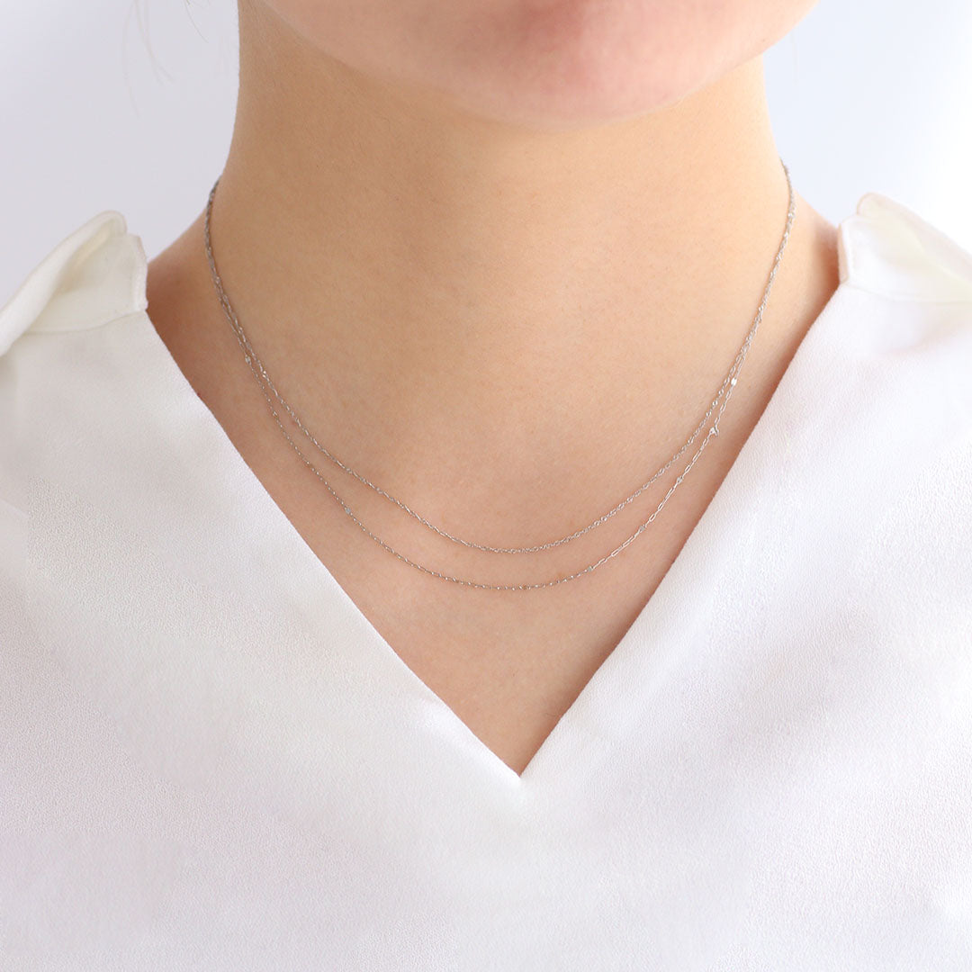 プラチナネックレス サシャ｜MONATELIER（モナトリエ）公式｜K10 一粒